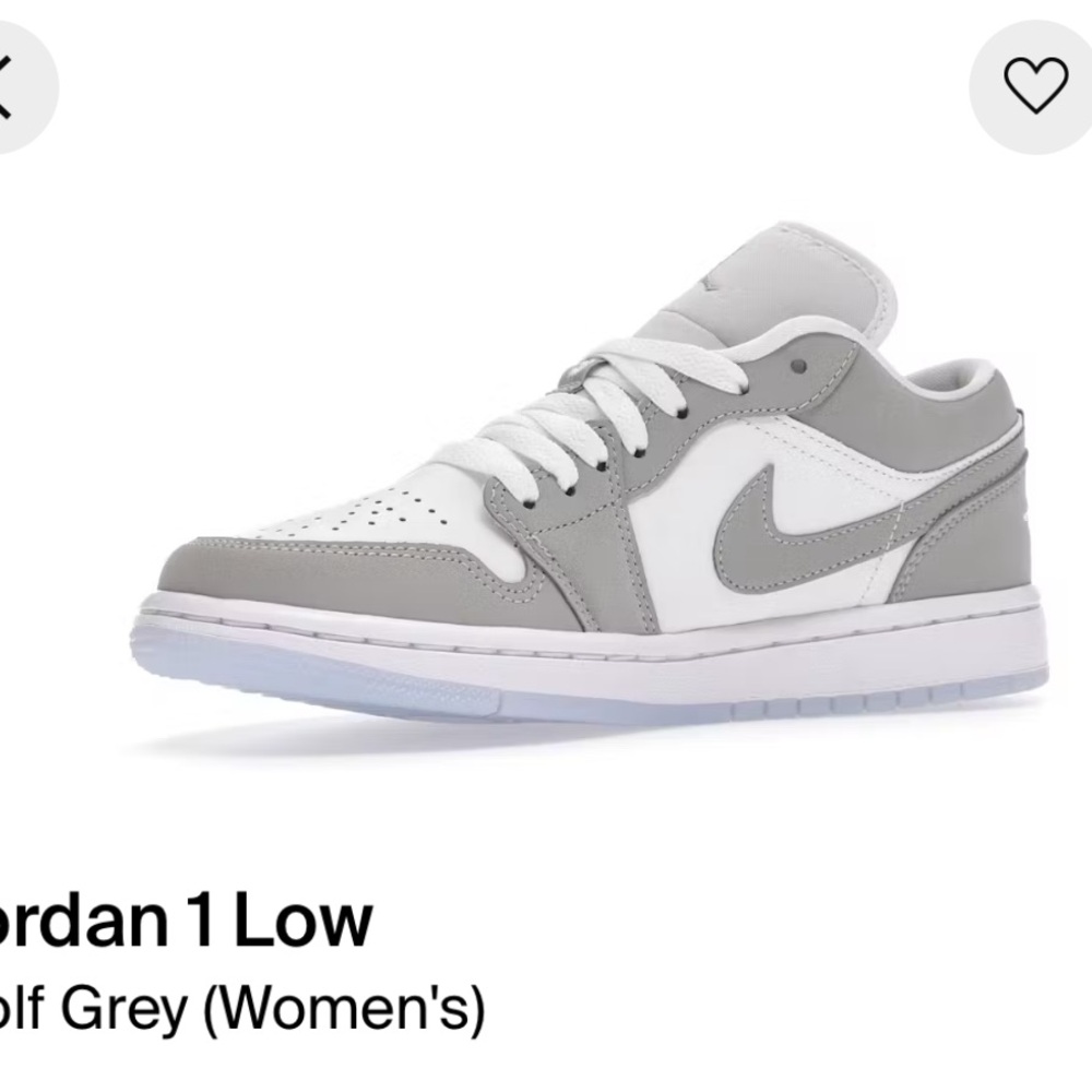 Nike Air Jordan 1 Low Women's Shoes - Wolf Grey